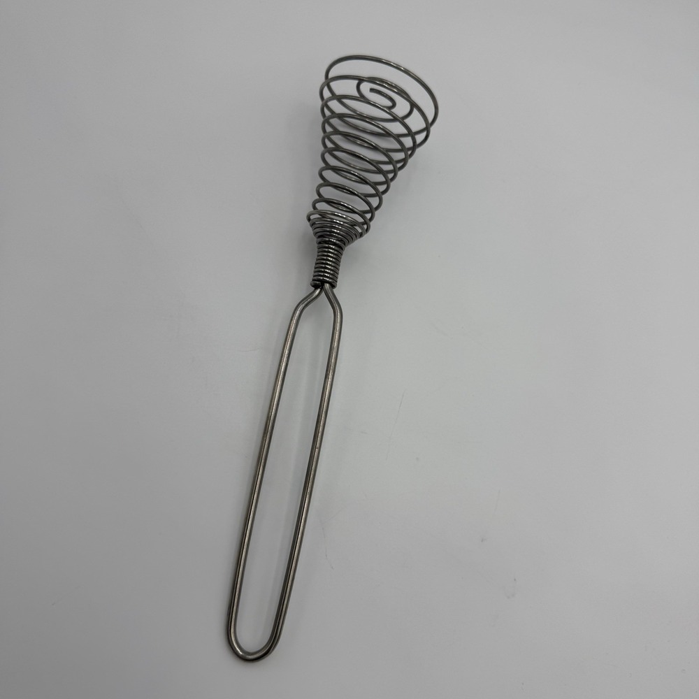 Vintage Stainless Steel Spiral Wire Egg Whisk 9" Spring Coil Wisk Whip Kitchen - Picture 6 of 8